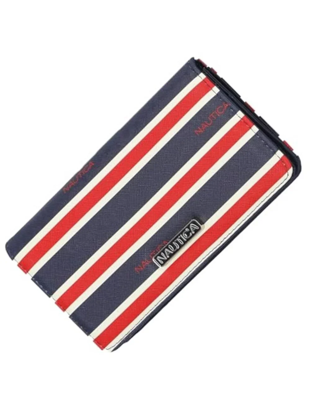 Women RFID Wallet Vegan Leather Phone Holder Clutch Card Organizer Striped